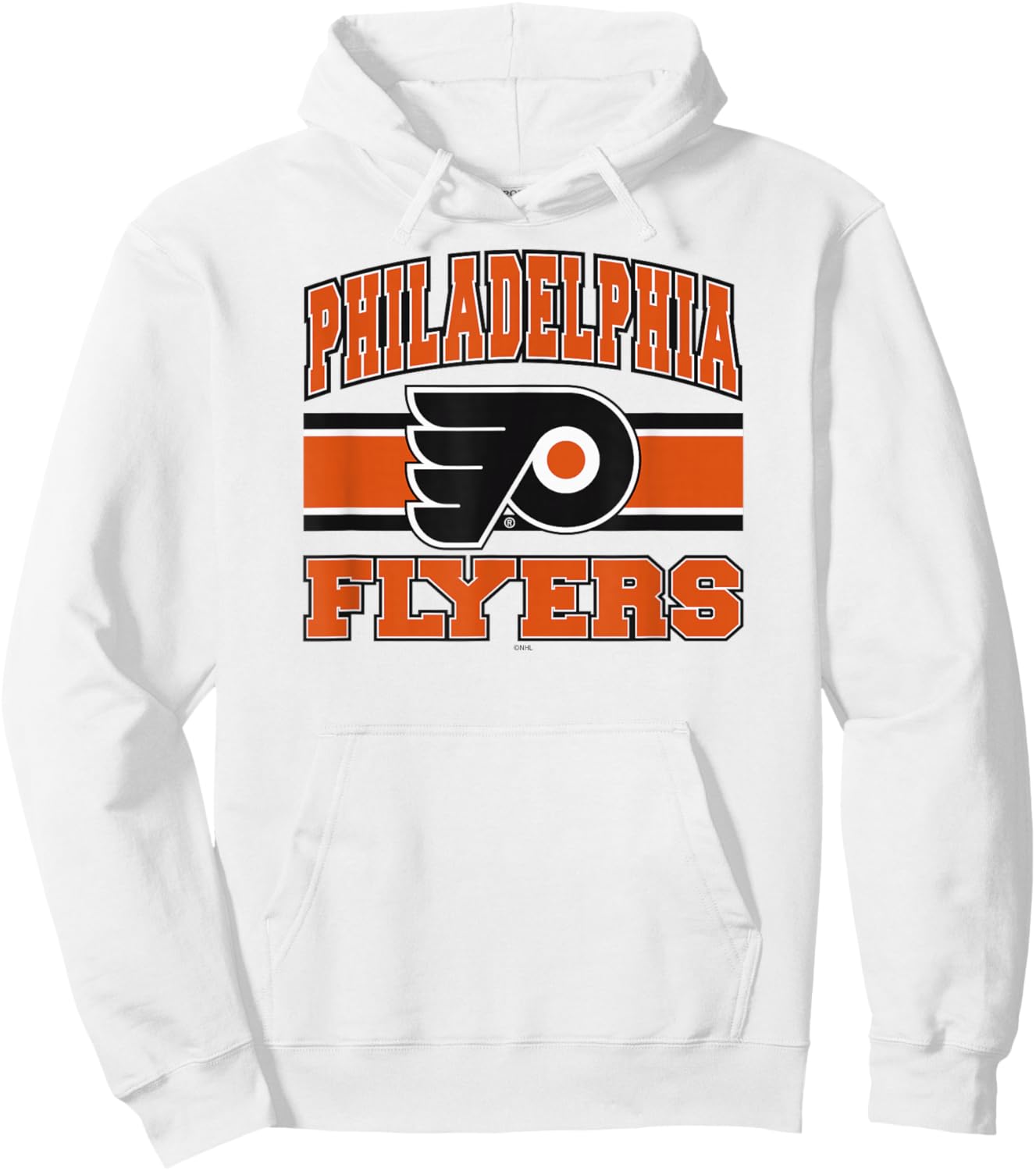 Philadelphia Flyers Stripe Gray Officially Licensed Hoodie - Hoodie | White