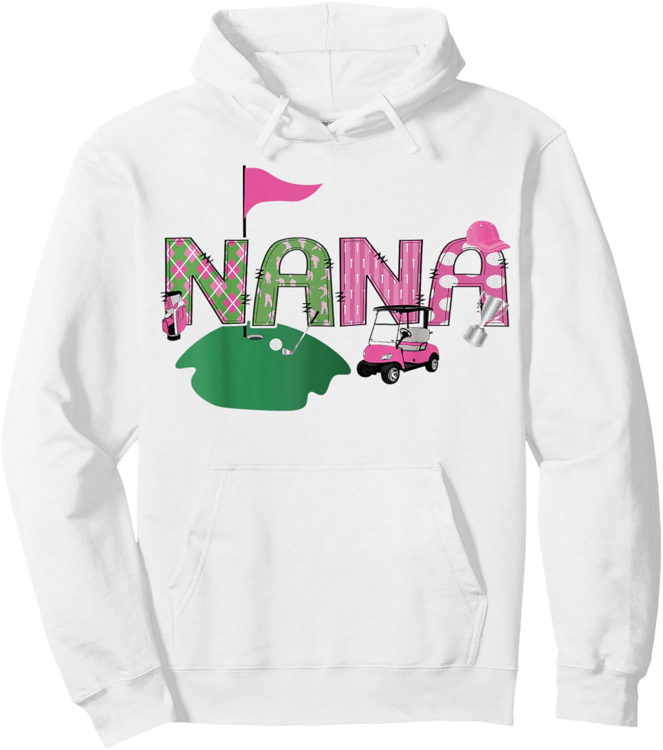 Golf Nana Hole In One Golf 1St Birthday Party Hoodie - Hoodie | White