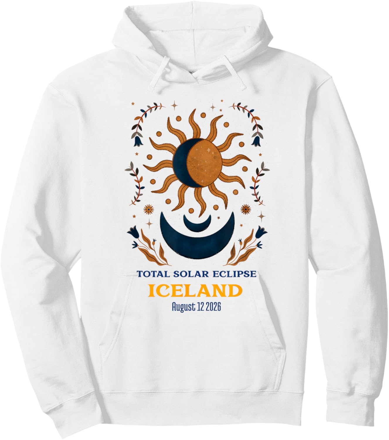 Total Solar Eclipse Iceland August 2026 Hoodie - Hoodie | White
