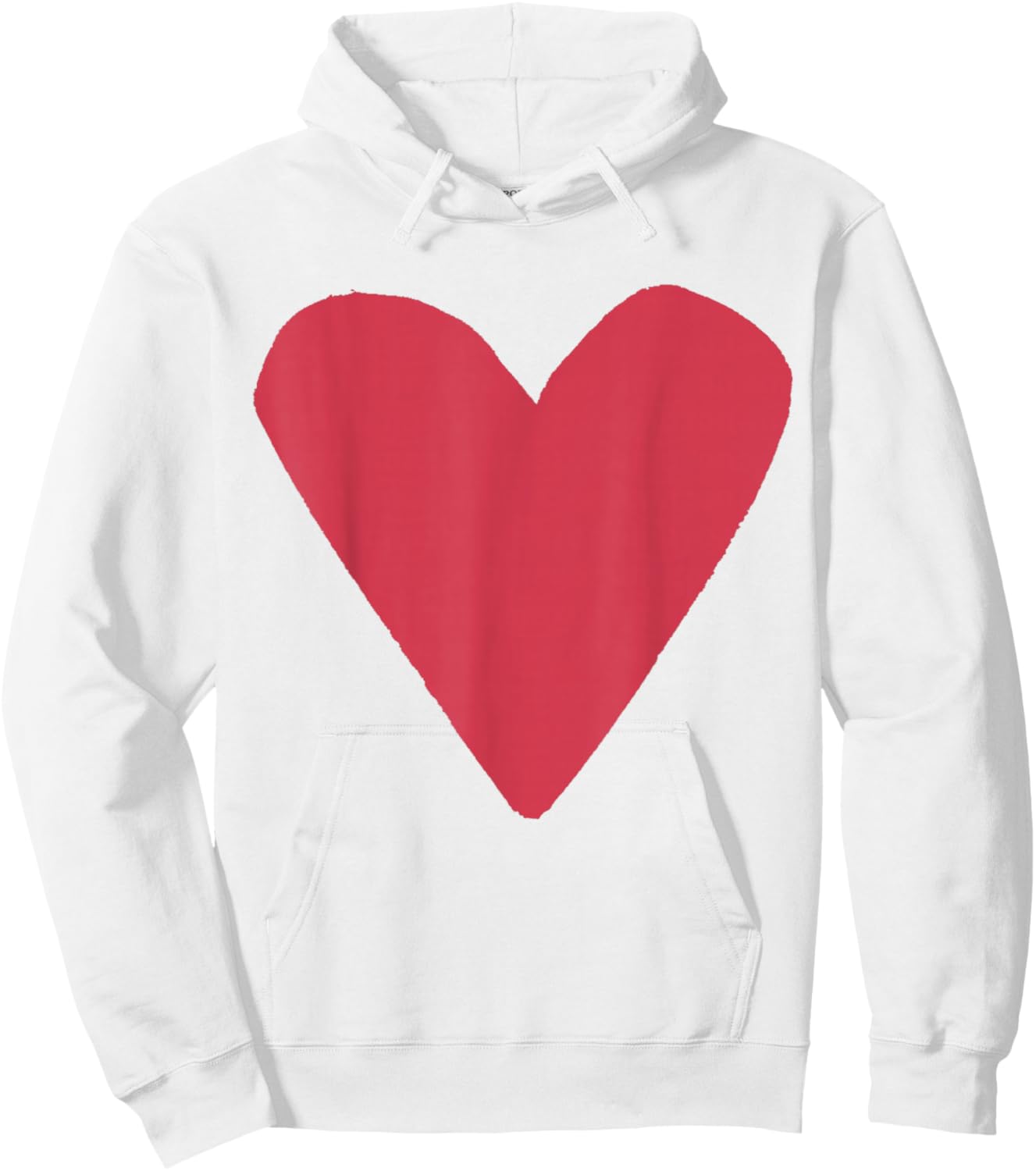Red Heart Orange Hoodie - Hoodie | White