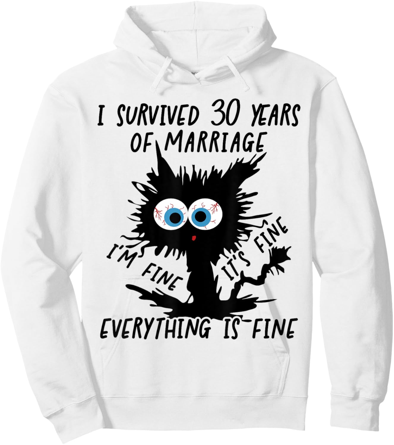 Pearl Wedding I Survived 30 Years Of Marriage Hoodie - Hoodie | White