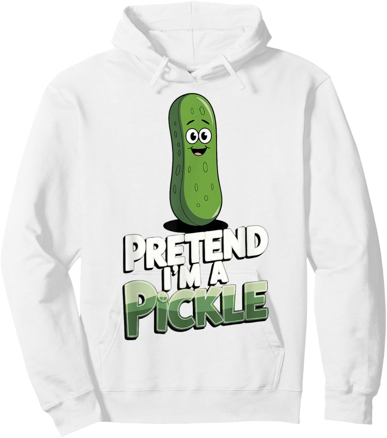 Pretend I'm A Pickle Hoodie - Hoodie | White