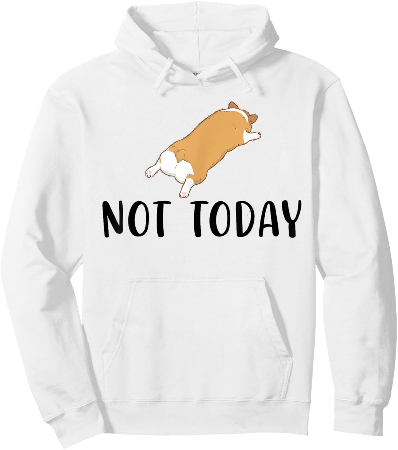 Corgi Funny Not Today Corgi Dog Lover Hoodie - Hoodie | White