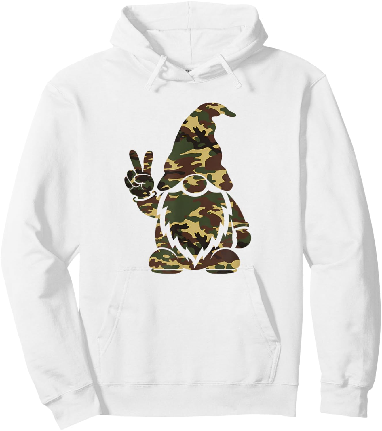 Hello Hunting Season Christmas Camouflage Camo Gnome Lover Hoodie - Hoodie | White