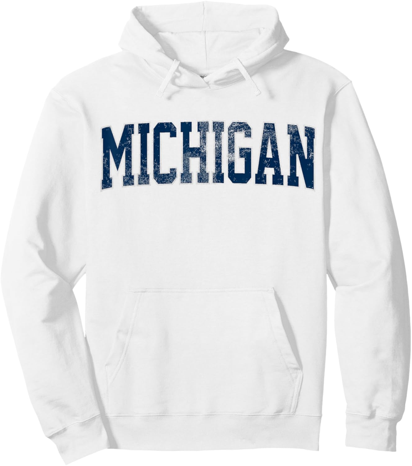 Vintage Michigan Look Blue Maize Men Retro Gold Michigan Hoodie - Hoodie | White