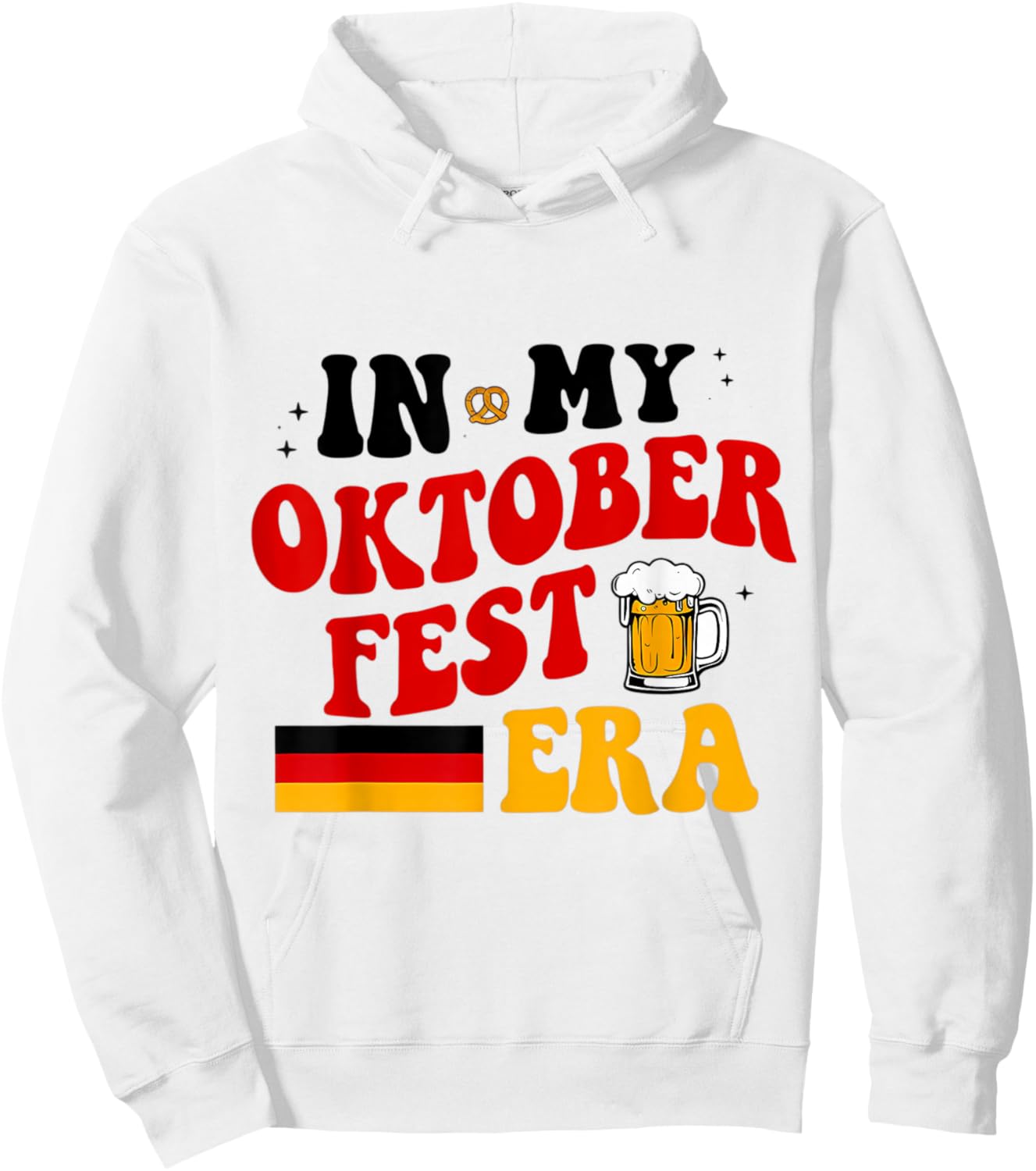In My Oktoberfest Era Funny Retro Hippy Vintage Groovy Beer Hoodie - Hoodie | White