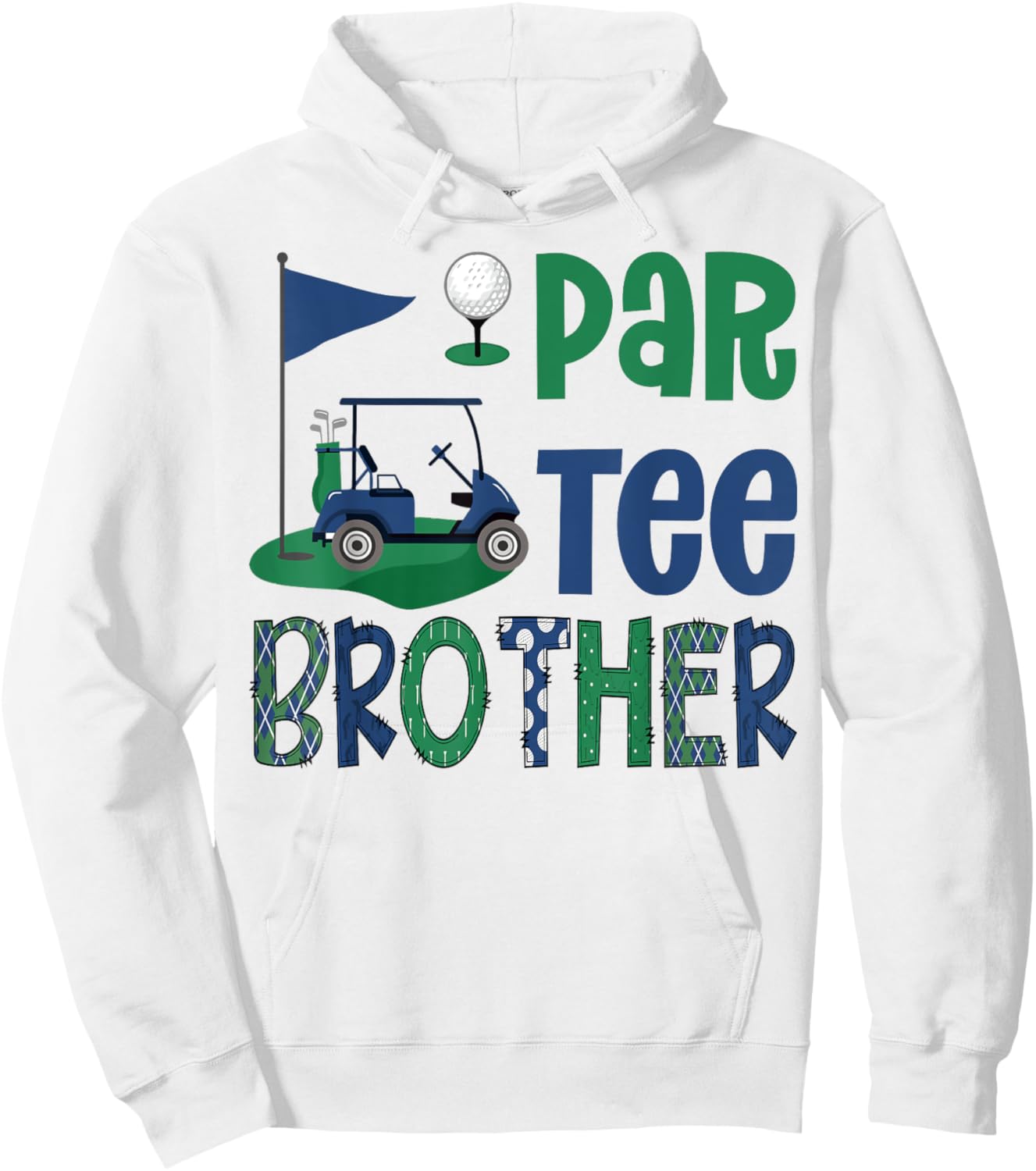 Par- Brother Golf Lover Birthday Party Family Matching Hoodie - Hoodie | White