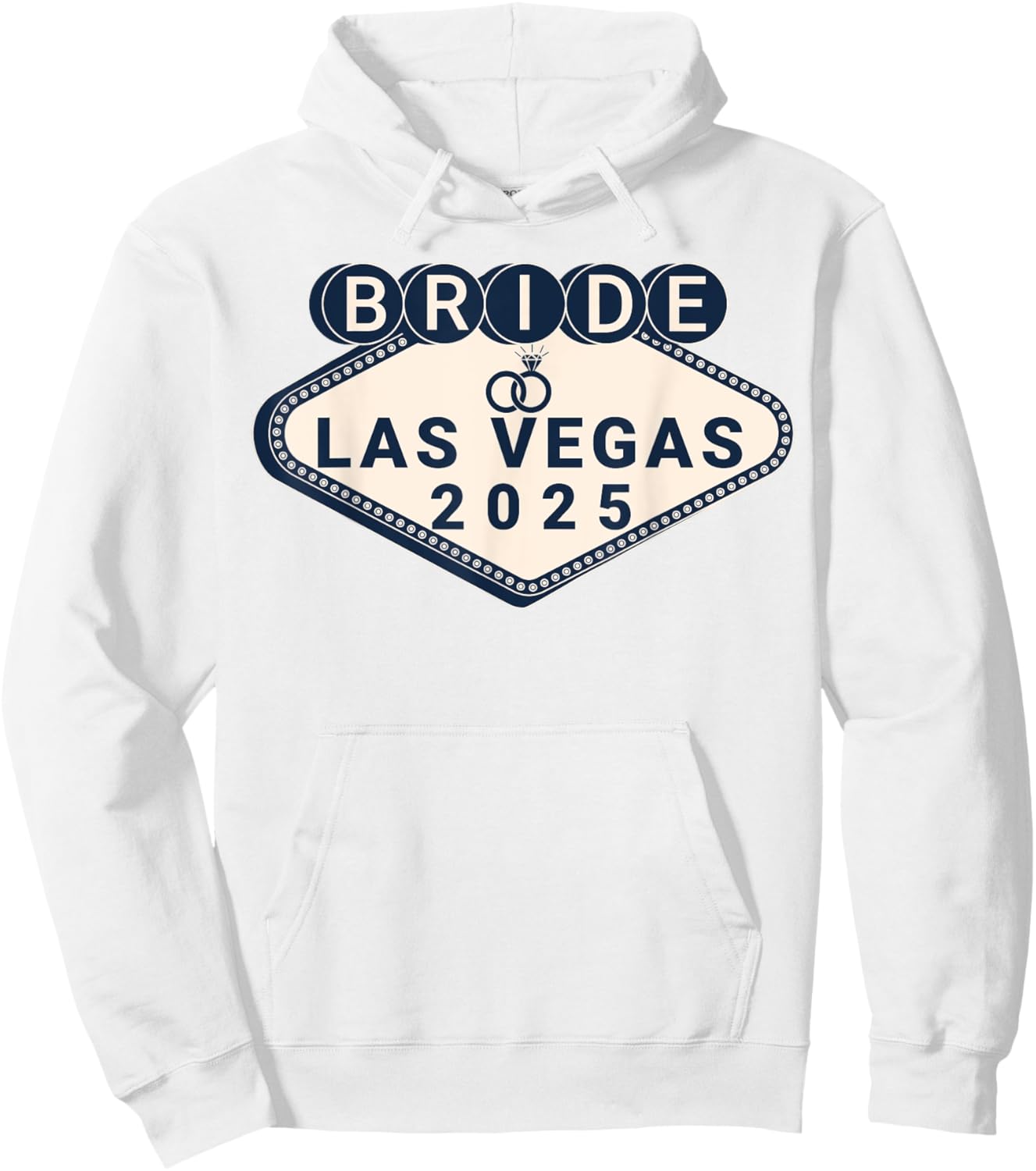 Bride Las Vegas 2025 Wife Honeymoon Trip Wedding Hoodie - Hoodie | White