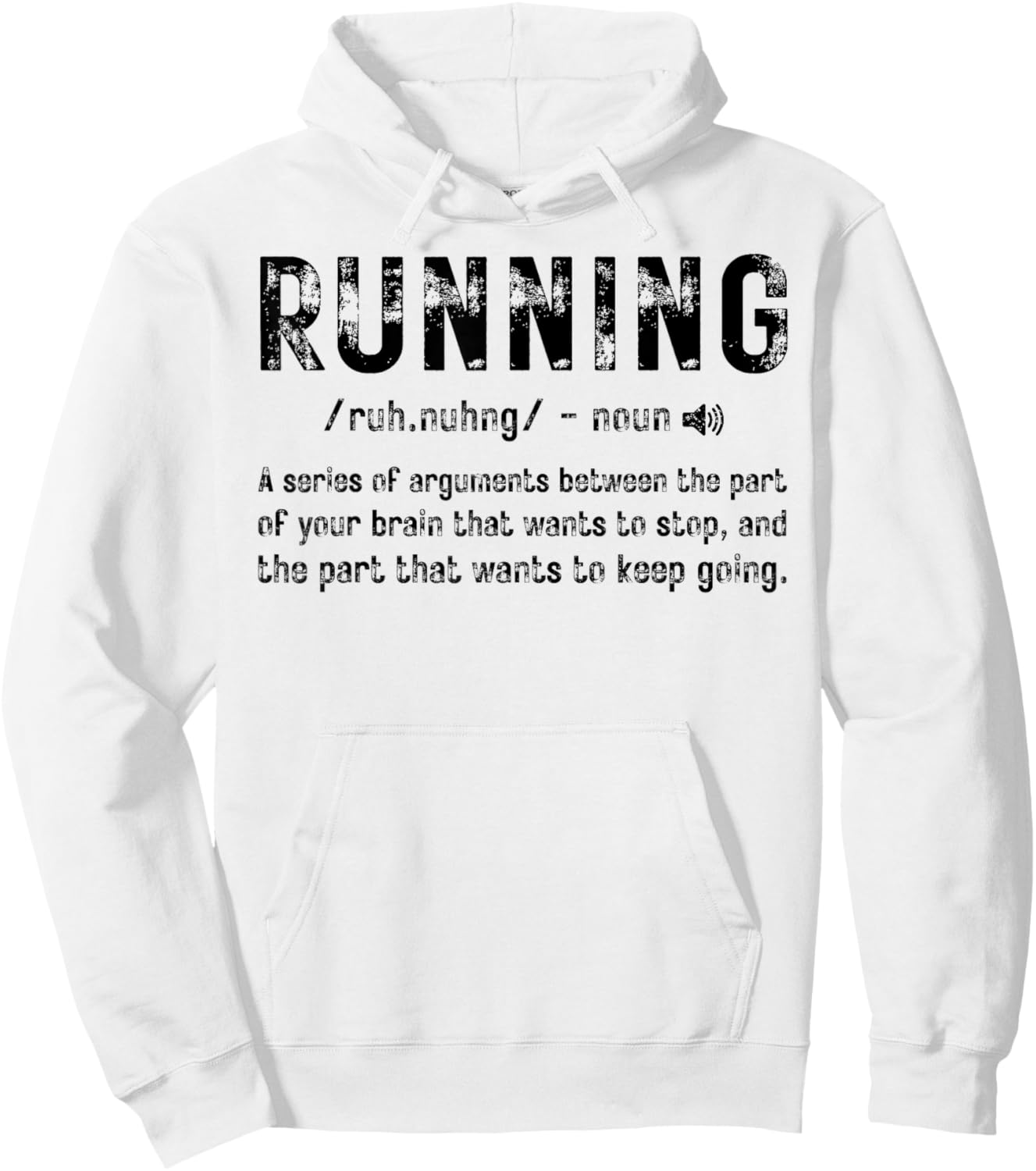 Vintage Running Definition Marathon Runner Cross Country Hoodie - Hoodie | White