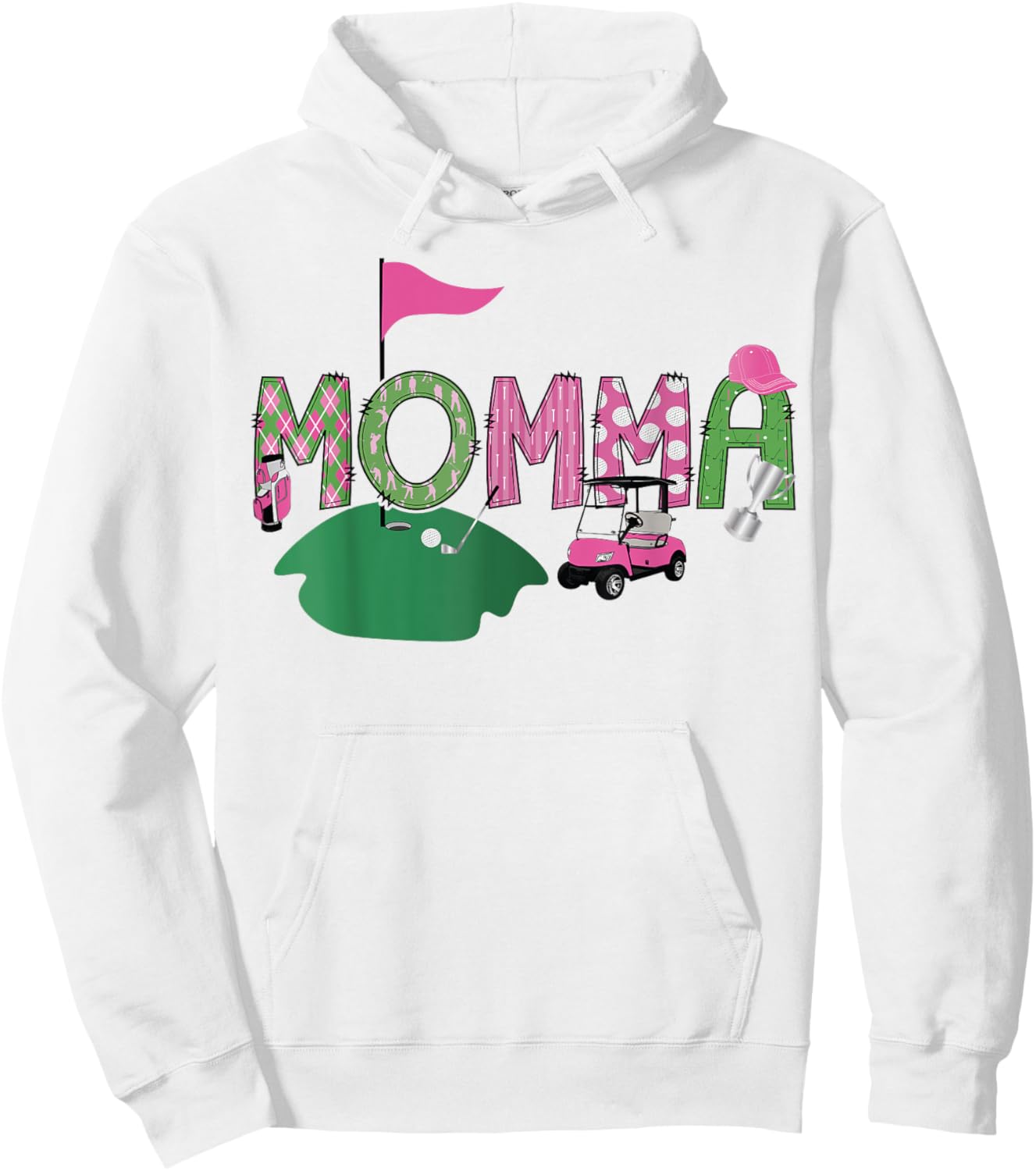 Golf Momma Hole In One Golf 1St Birthday Party Hoodie - Hoodie | White