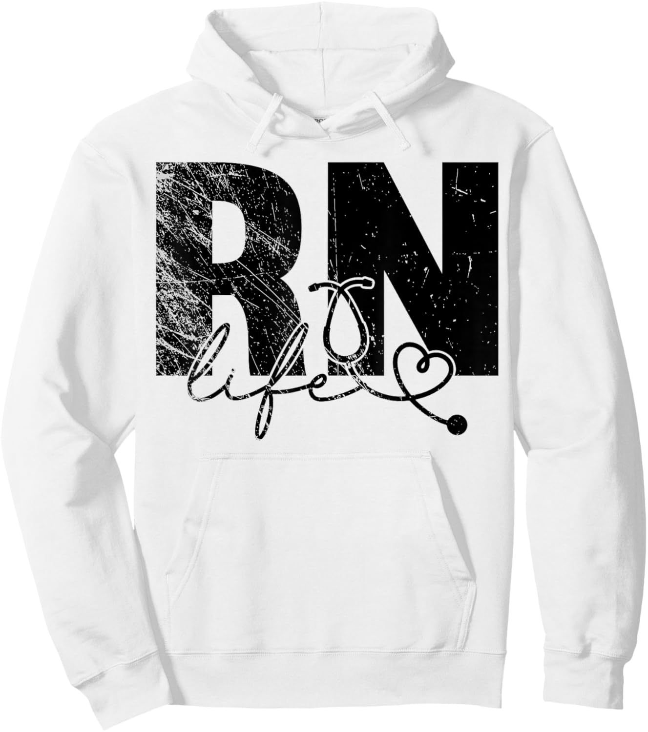 RN Registered Nurse Life, Nursing, Nurse Lover Hoodie - Hoodie | White