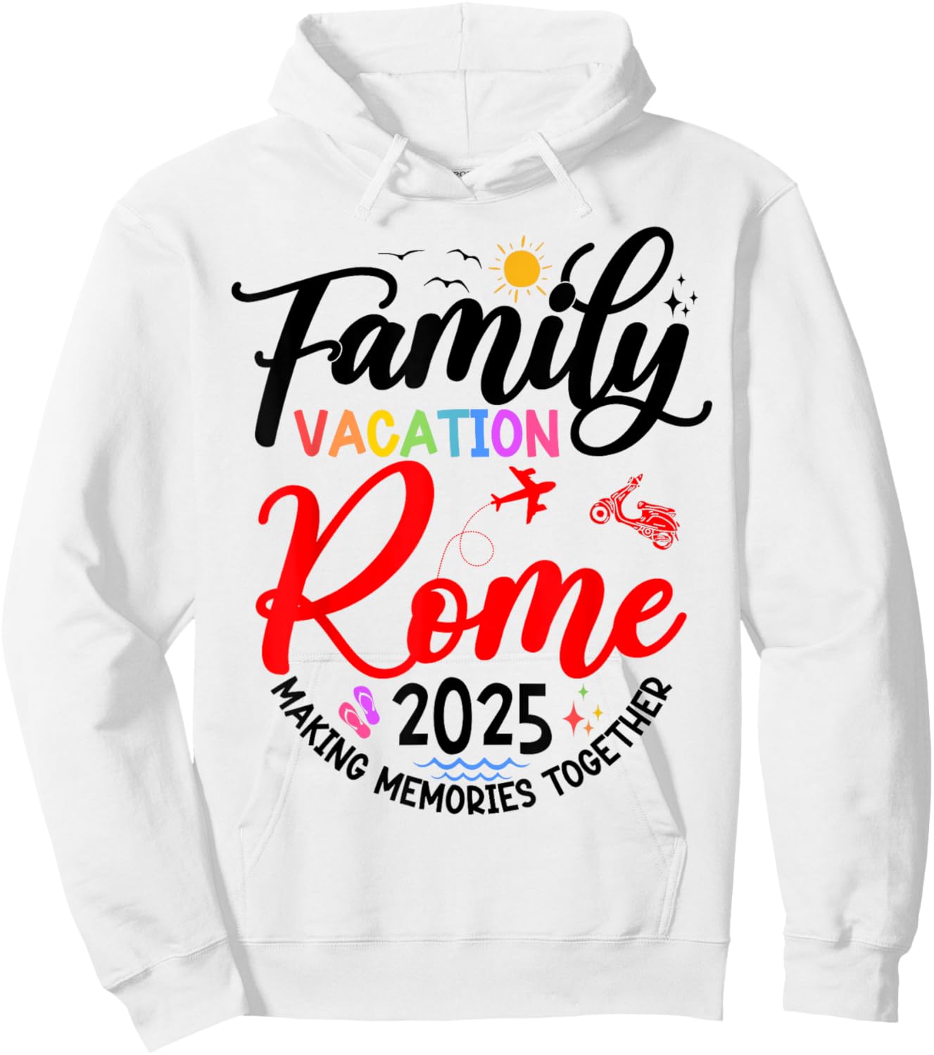 Family Vacation Rome 2025 Matching Family Vacation 2025 Hoodie - Hoodie | White