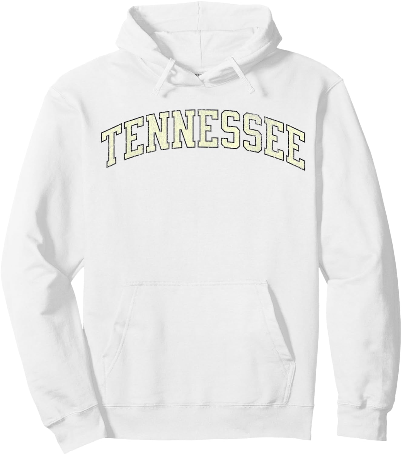Vintage Tennessee Varsity Orange Distressed print Hoodie - Hoodie | White