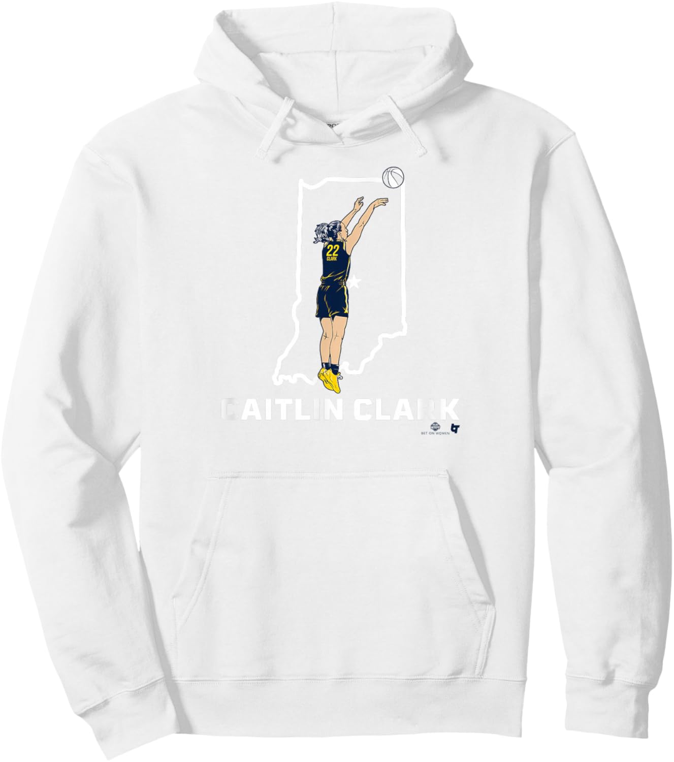 Caitlin Clark: State Star - Indiana Basketball Hoodie - Hoodie | White
