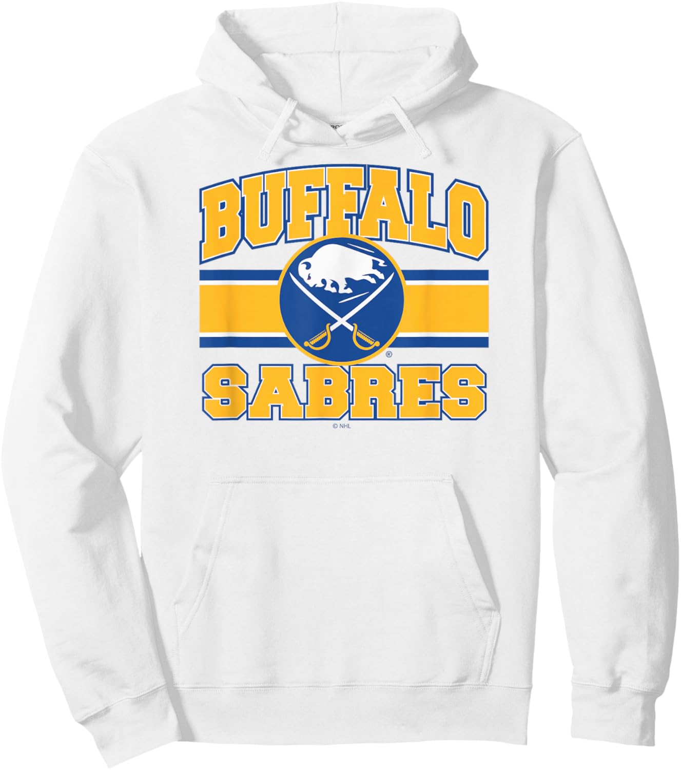 Buffalo Sabres Stripe Gray Officially Licensed Hoodie - Hoodie | White