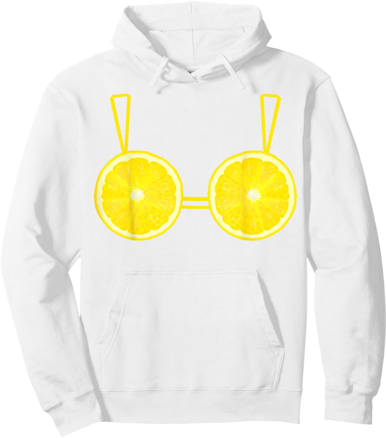 Funny Lemon Bra Cosplay DIY Costume Halloween Girls Women Hoodie - Hoodie | White