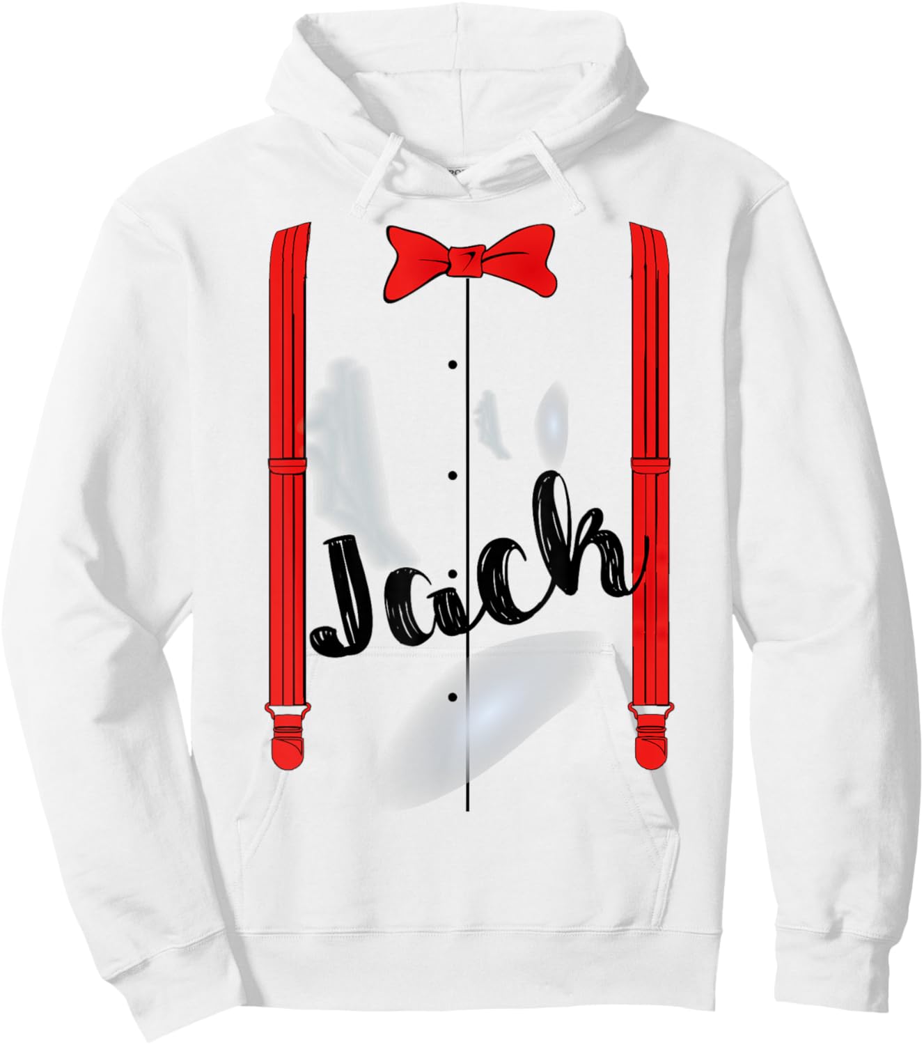 Jack & Jill For a Duo Matching Couple Halloween Costume 1/2 Hoodie - Hoodie | White
