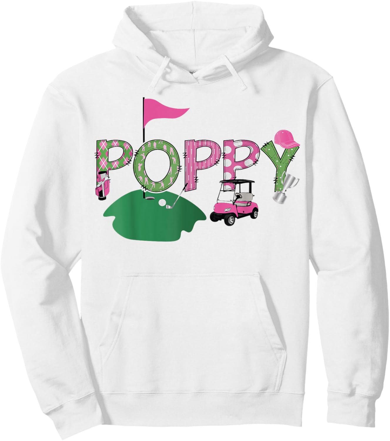 Golf Poppy Hole In One Golf 1St Birthday Party Hoodie - Hoodie | White
