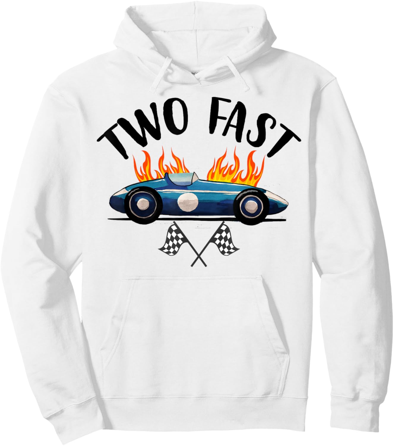 2nd Birthday Two Fast Race Car Second Bday Party Family Hoodie - Hoodie | White