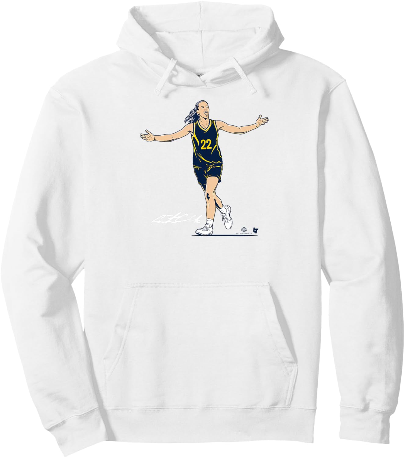 Caitlin Clark: Superstar Pose - Indiana Basketball Hoodie - Hoodie | White