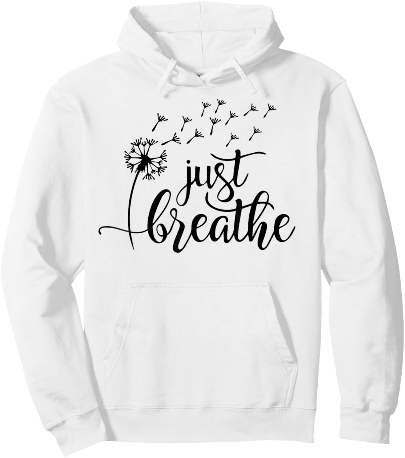 Yellow Mental Health Funny Just Breathe Mental Health Hoodie - Hoodie | White