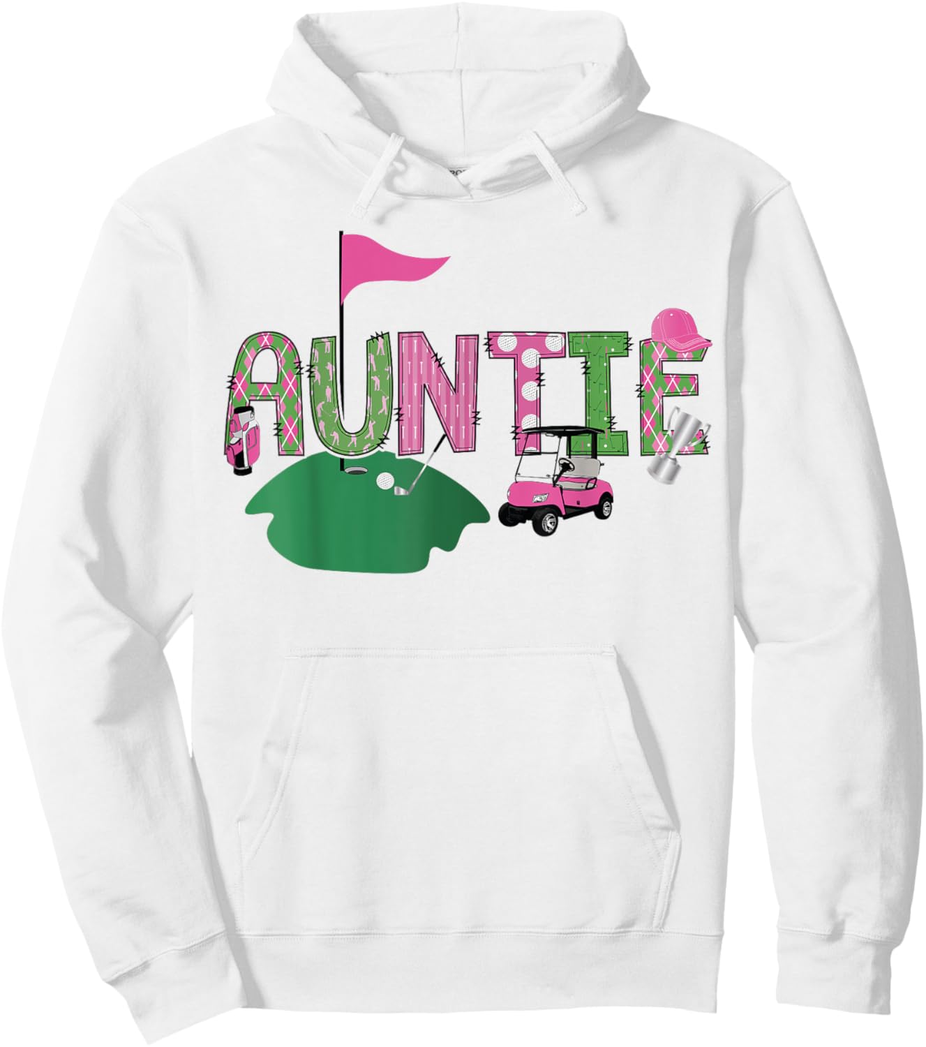 Golf Auntie Hole In One Golf 1St Birthday Party Hoodie - Hoodie | White
