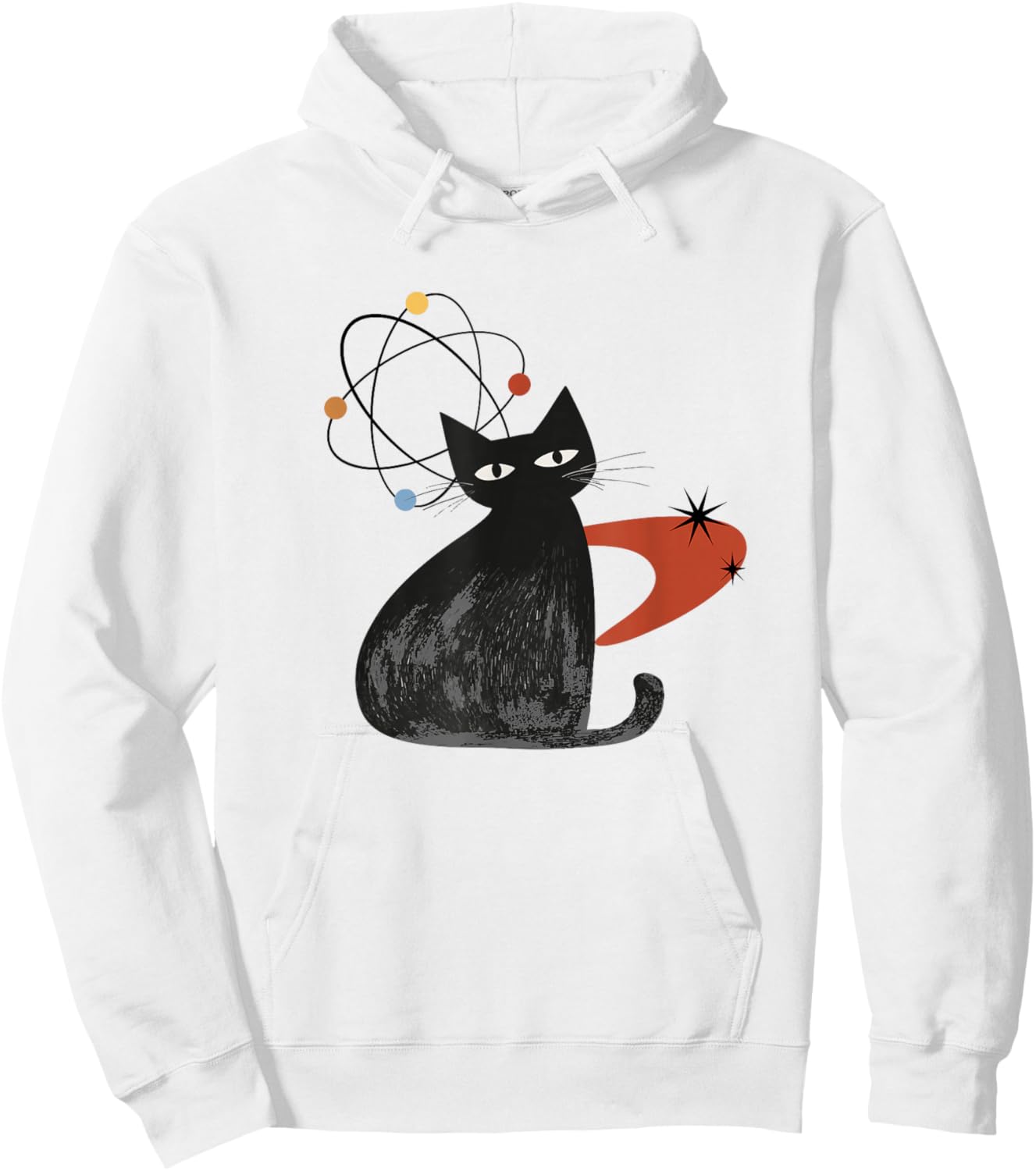 Cat Midcentury Mid Century Retro Atomic Age Space Modern Hoodie - Hoodie | White