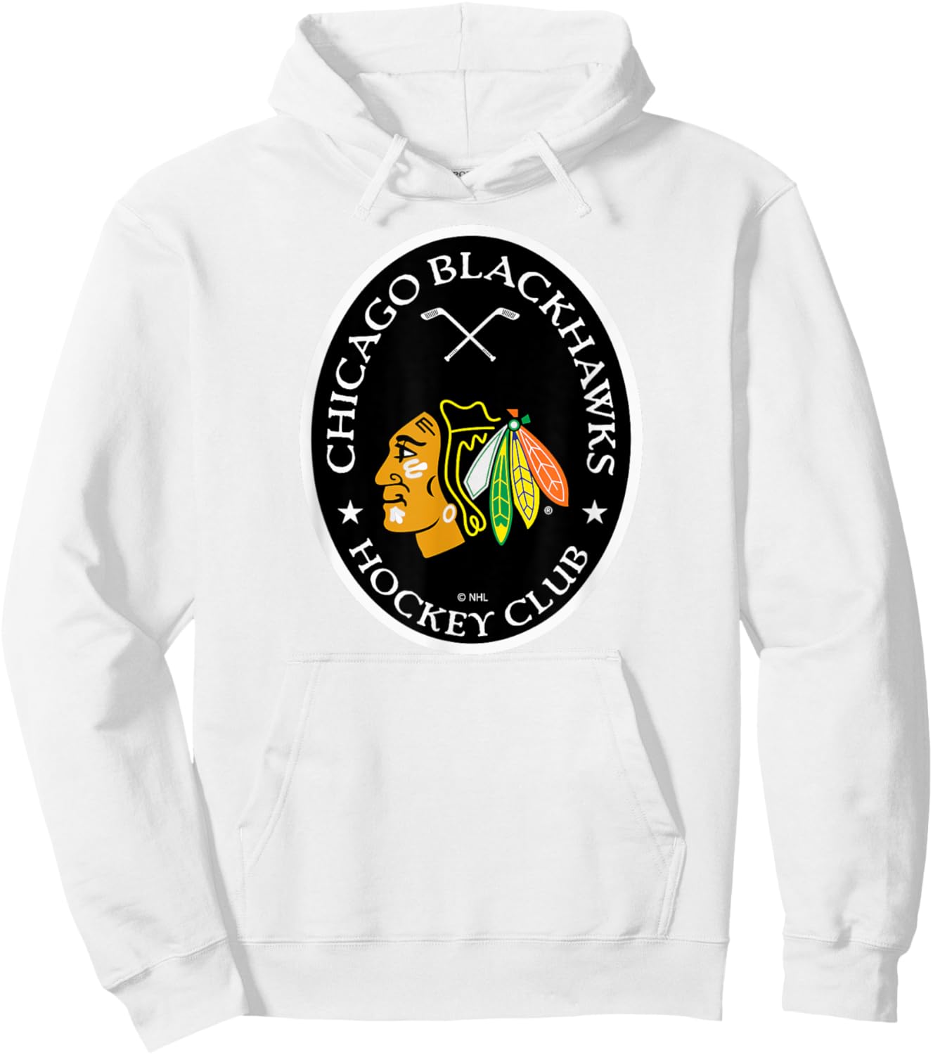 Chicago Blackhawks Iconic Red Officially Licensed Hoodie - Hoodie | White