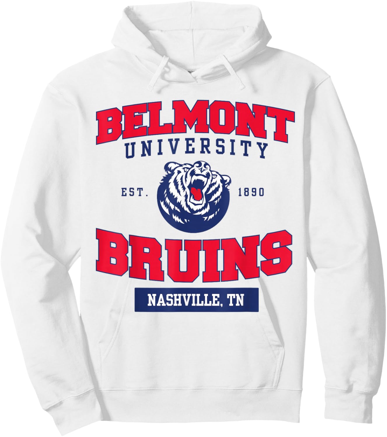 Belmont Bruins | Official NCAA University | NCAFBEL04 Hoodie - Hoodie | White