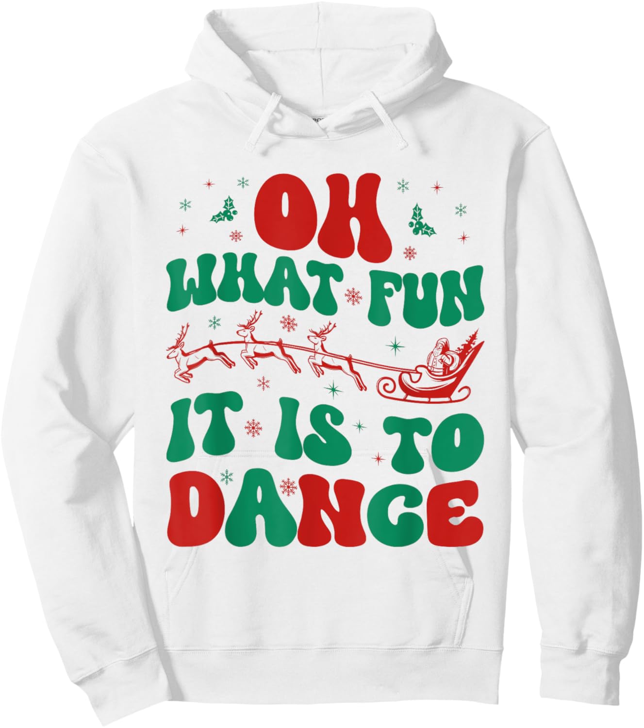 Oh What Fun It Is To Dance Groovy Ballet dancer Christmas Hoodie - Hoodie | White