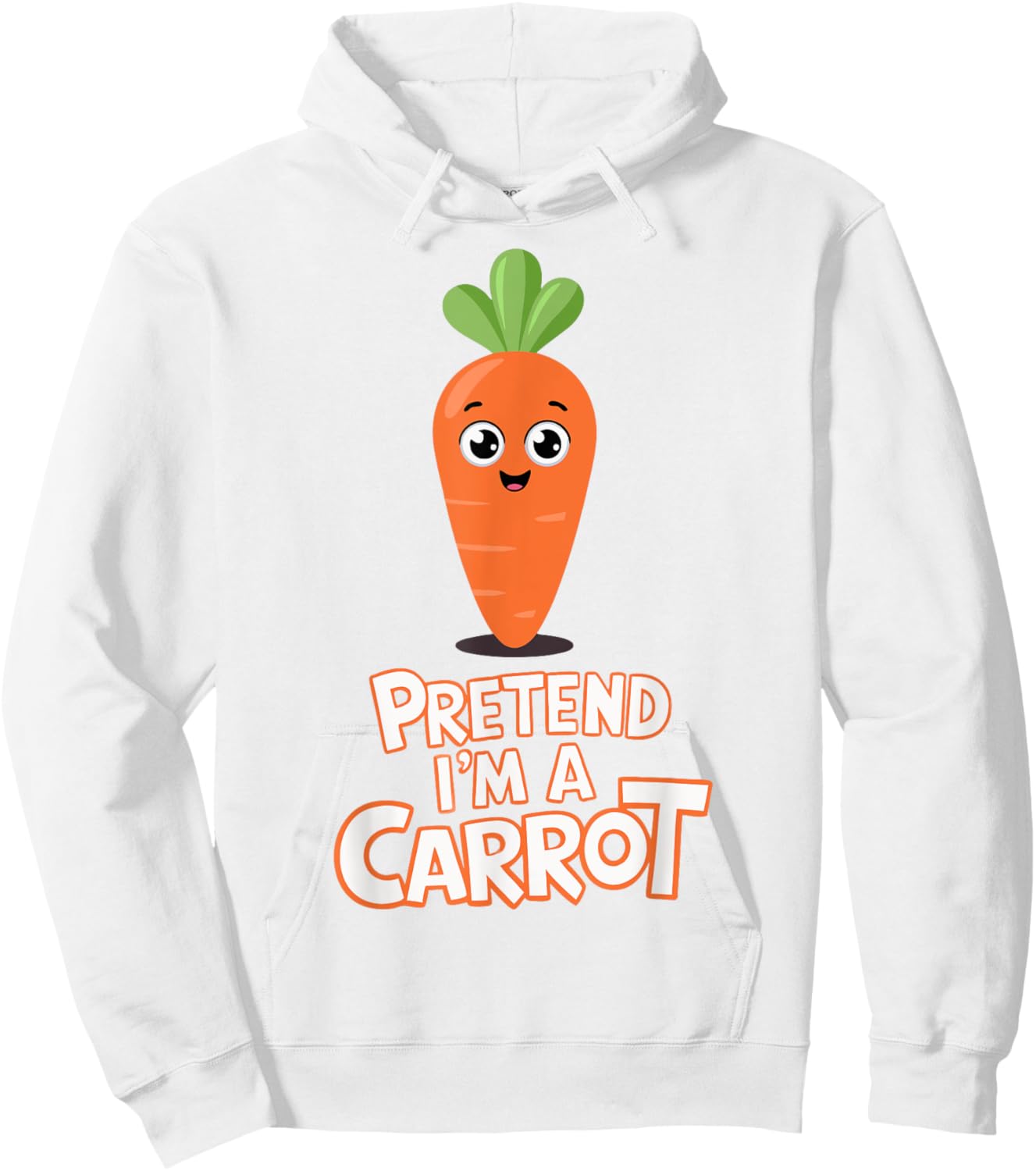 Pretend I'm A Carrot Hoodie - Hoodie | White