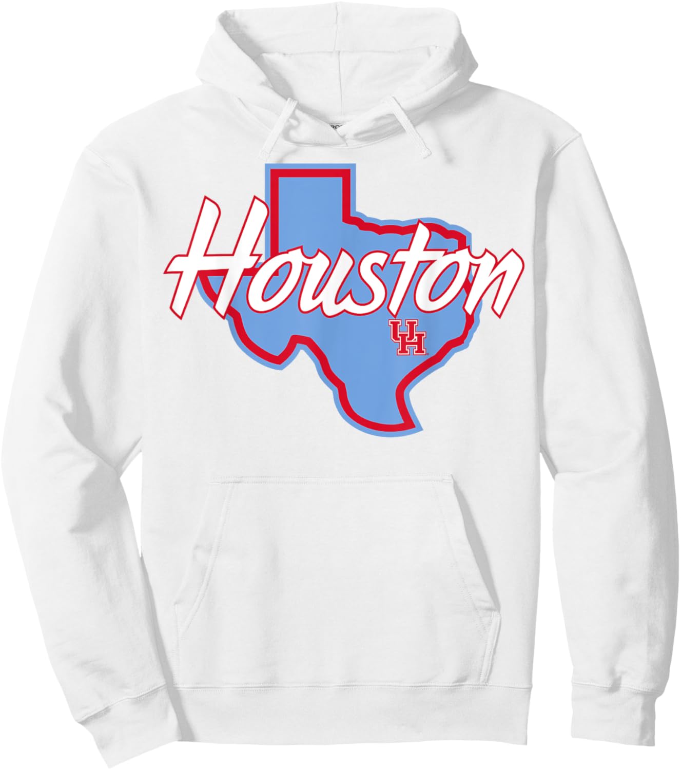 University of Houston | Houston Blue Collection State Icon Hoodie - Hoodie | White
