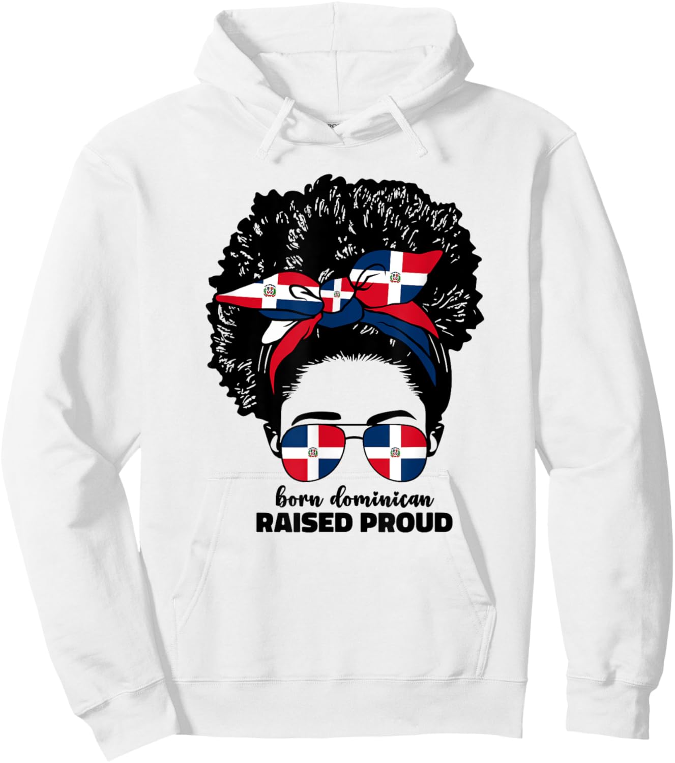 Dominicana Dominican Girl Girls Republic Dominicana Afro Hoodie - Hoodie | White
