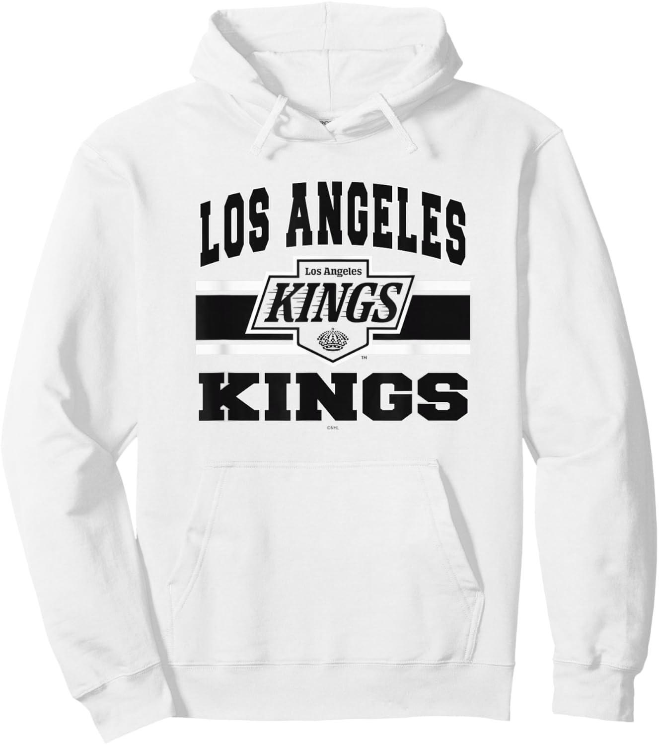 Los Angeles Kings Stripe Gray Officially Licensed Hoodie - Hoodie | White