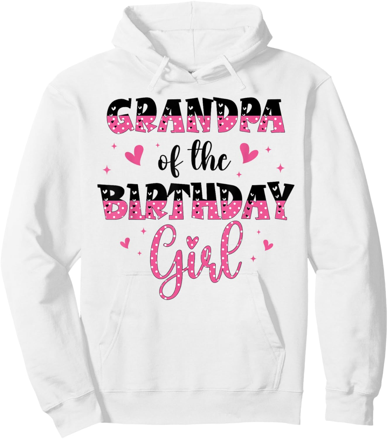 Grandpa of The Birthday Girl Family Matching Bday Party Kids Hoodie - Hoodie | White