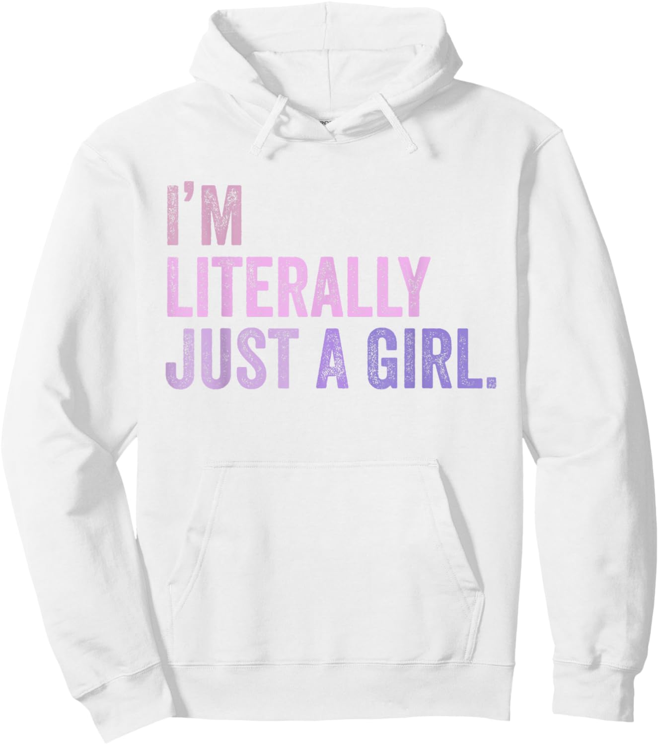 I'm literally just a girl cute coquette bows girl Hoodie - Hoodie | White
