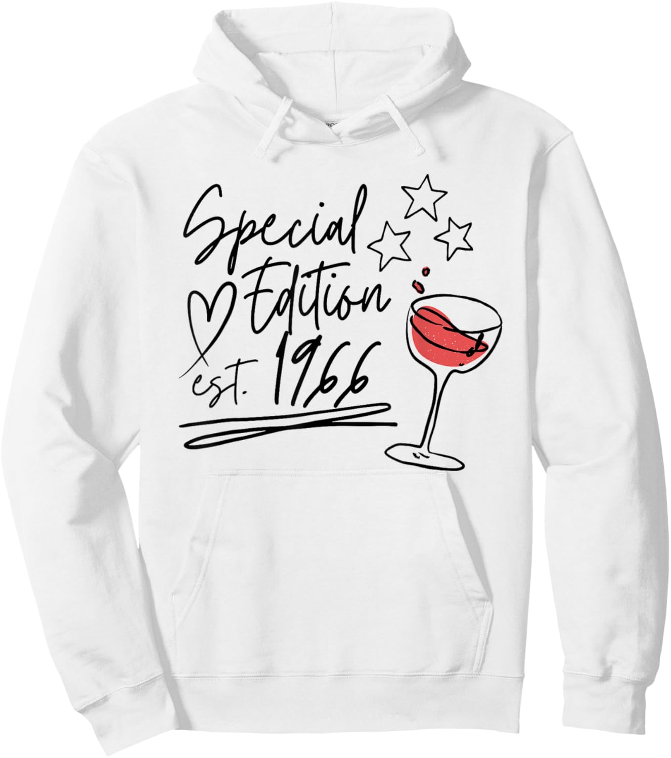 Year of Birth 1966 Birthday Design Vintage Born 1966 Hoodie - Hoodie | White