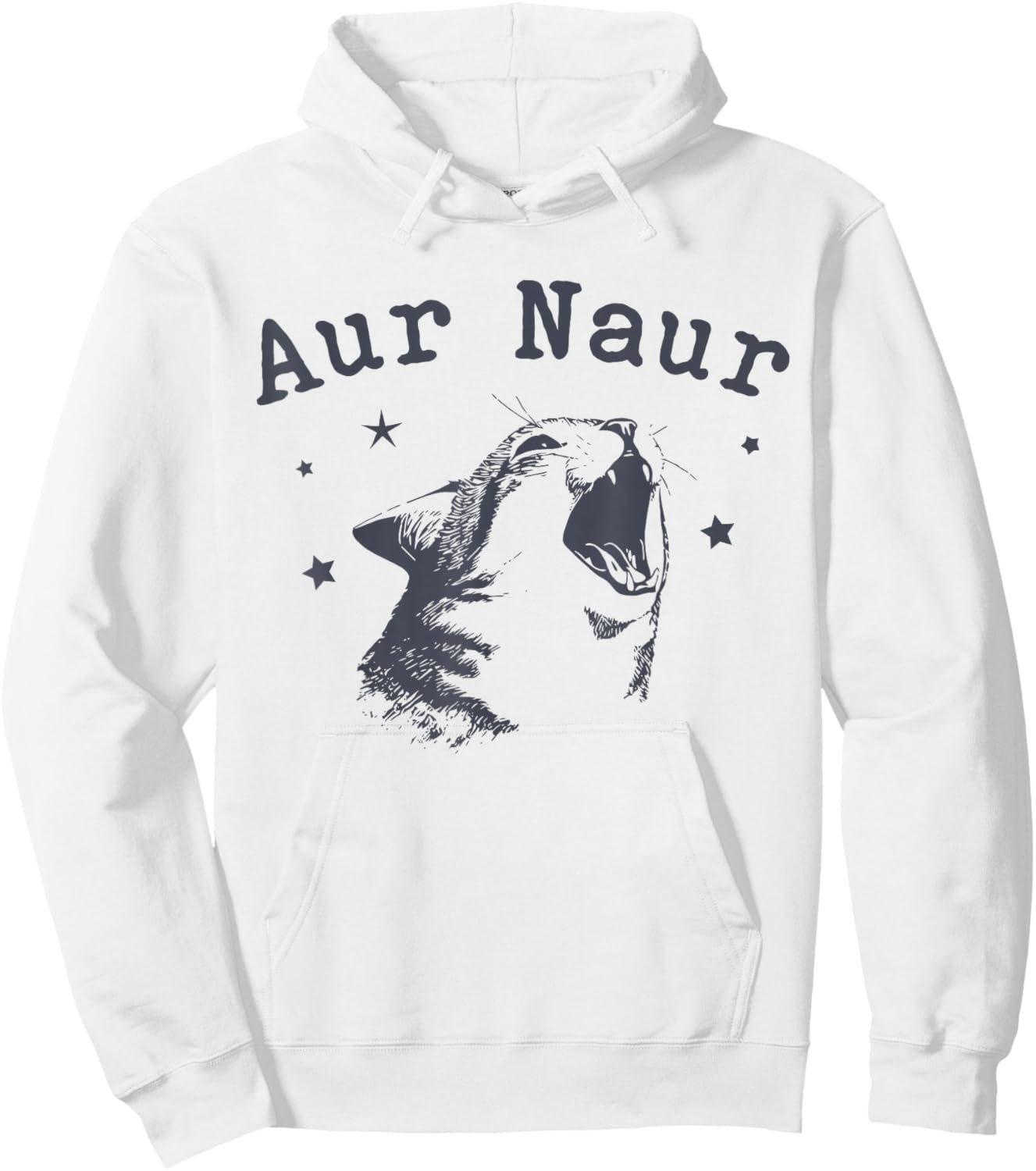 Aur Naur Funny Aur Naur Meme Cat Hoodie - Hoodie | White