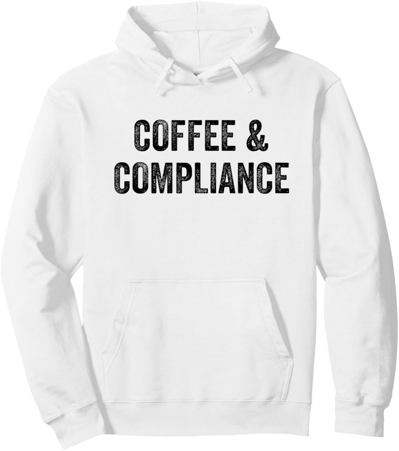 Coffee and Compliance Officer Hoodie - Hoodie | White
