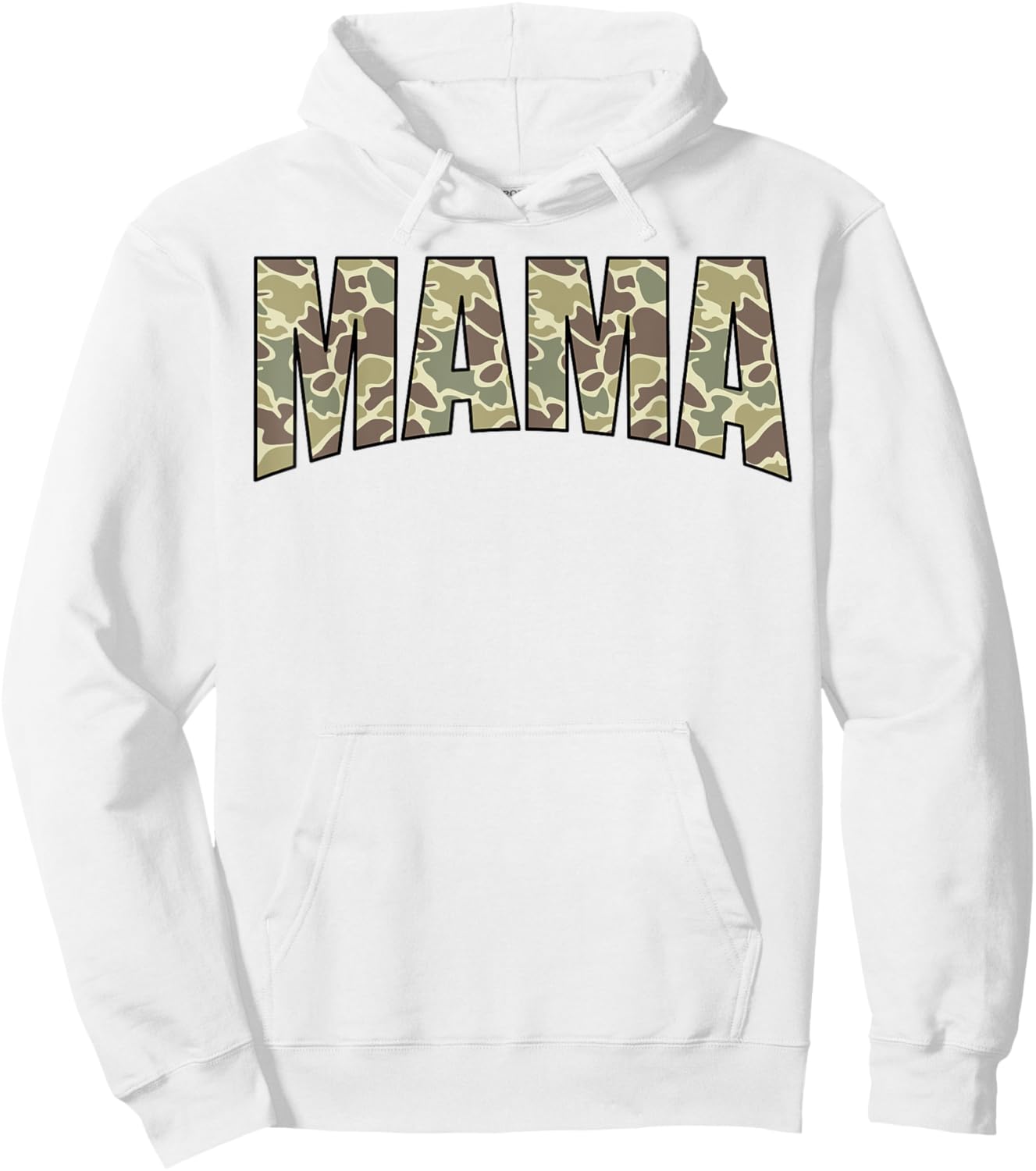 Vintage Mama Camo US Flag Old Camouflage Hunting Season Hoodie - Hoodie | White