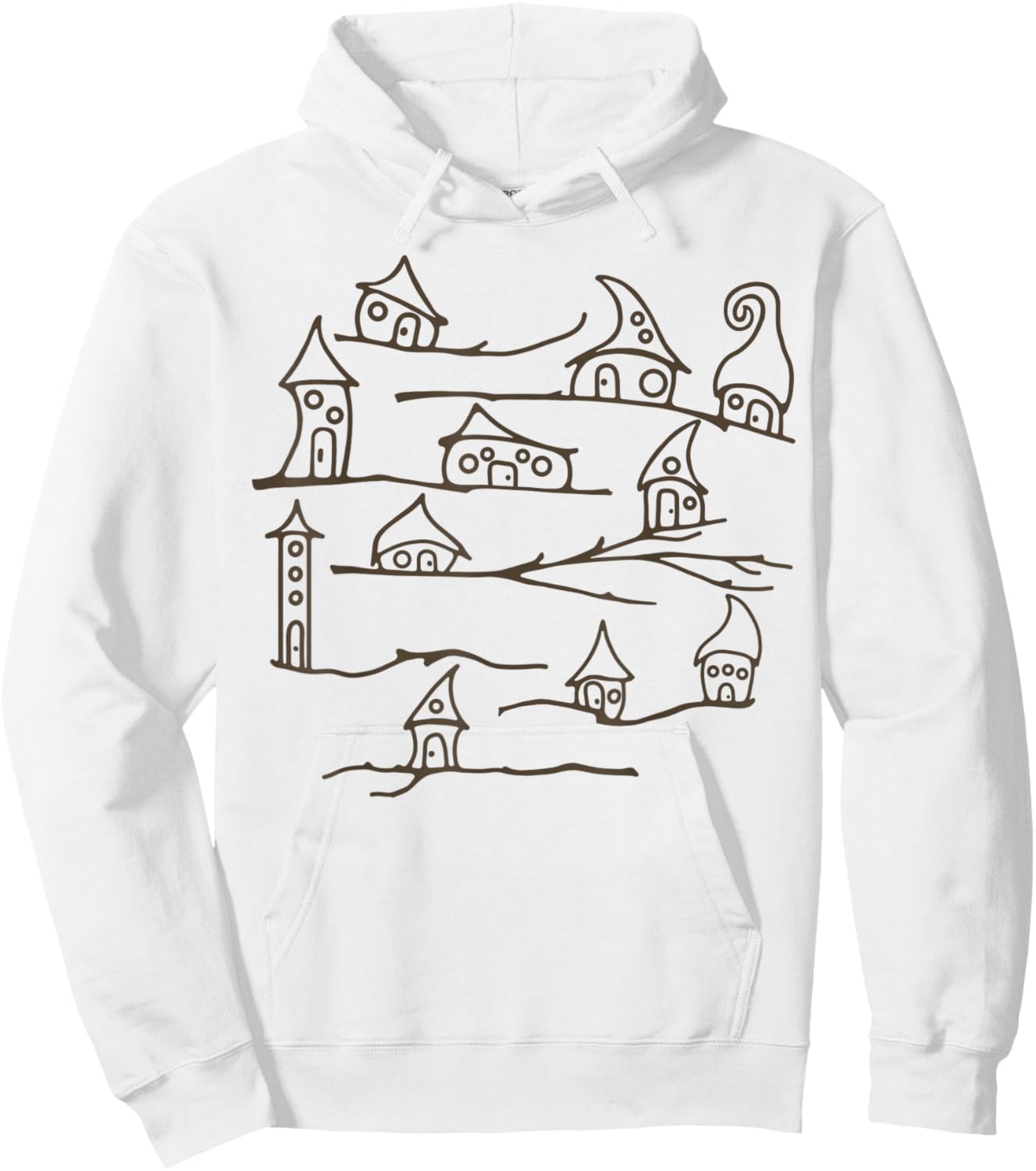 Boho Baby Woodland Fairy Houses Hoodie - Hoodie | White