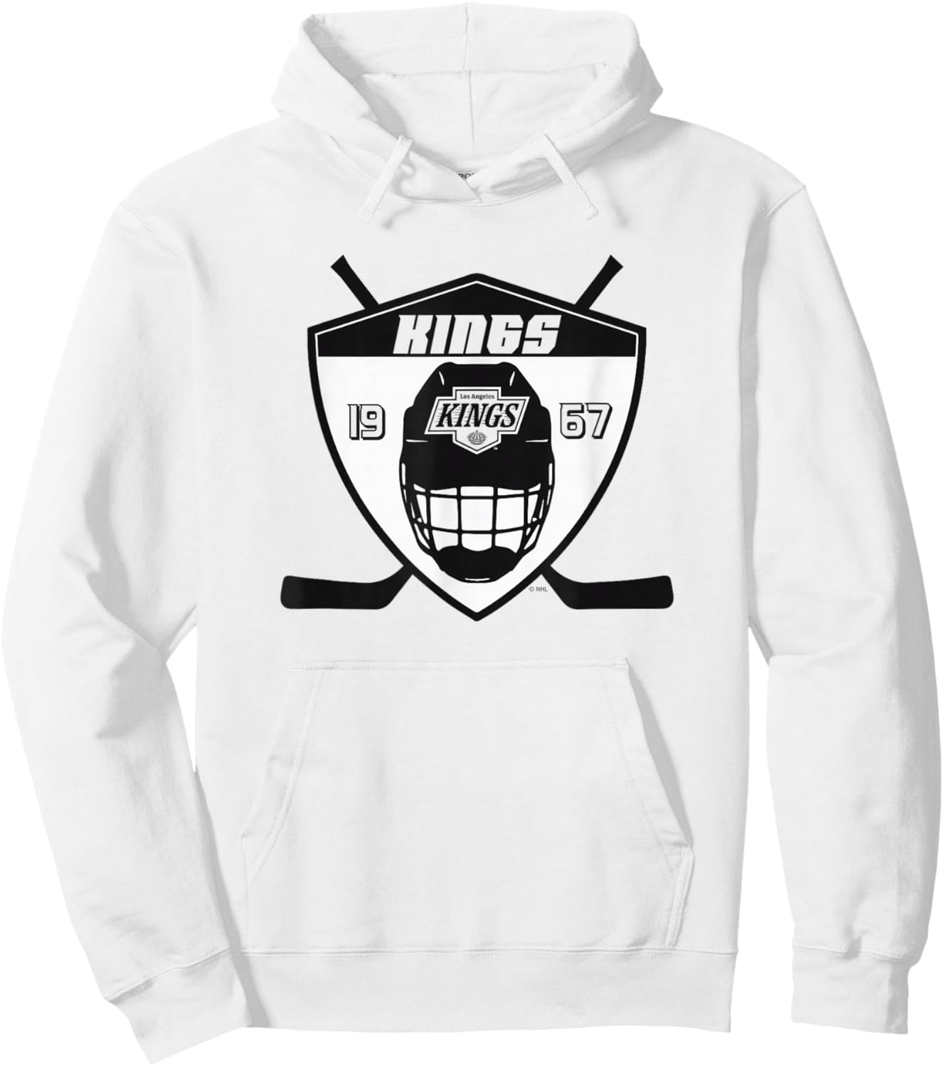 Los Angeles Kings Shield Gray Officially Licensed Hoodie - Hoodie | White
