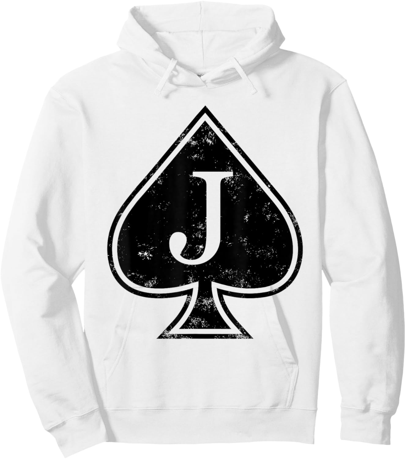 Blackjack Ace Spades Jack Playing Cards Casino Gambling Hoodie - Hoodie | White