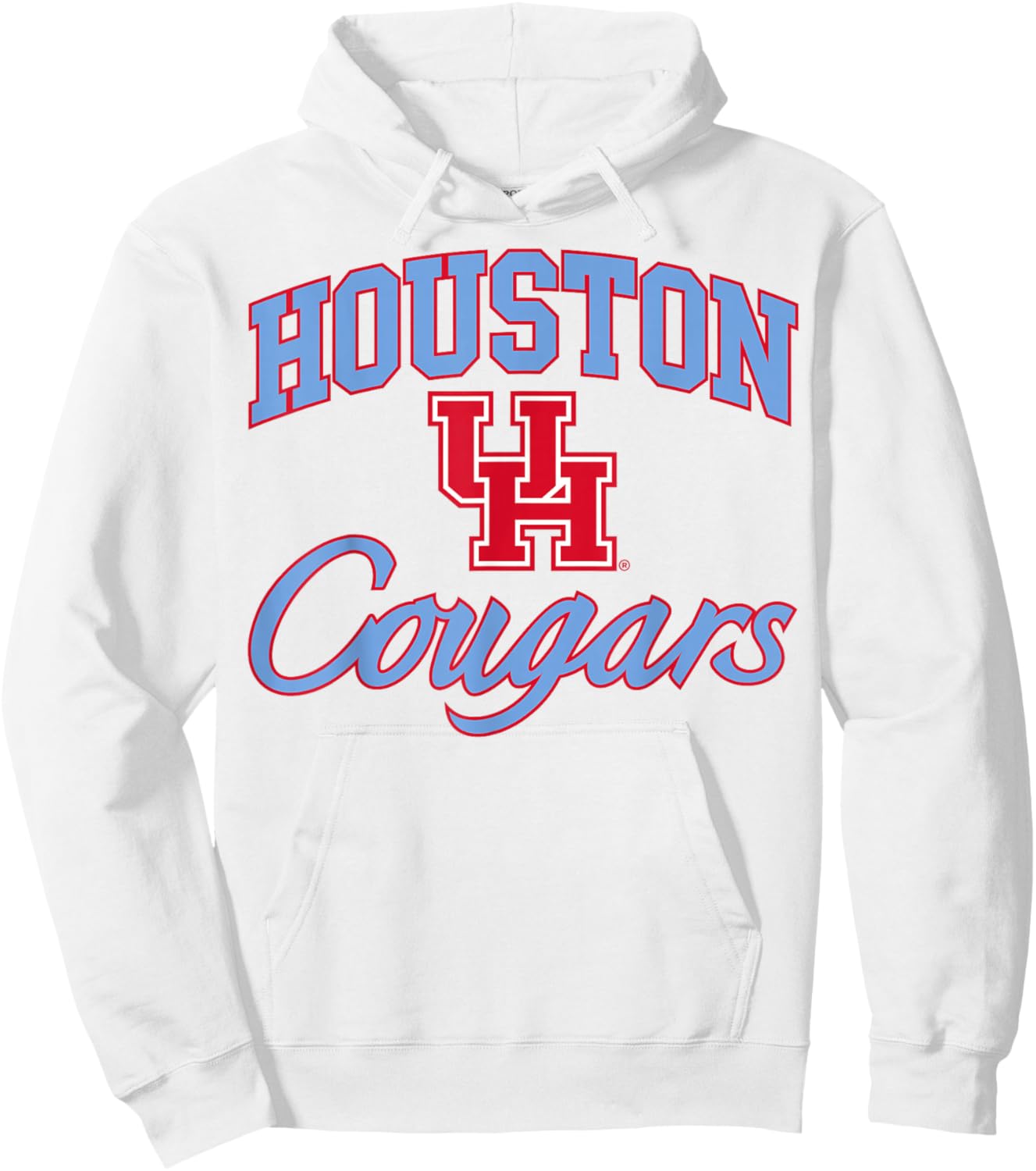 University of Houston | Houston Blue Collection Arch Script Hoodie - Hoodie | White