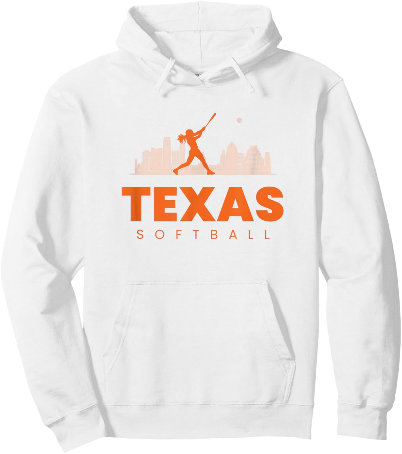 Texas Softball Vintage Minimalist City Retro Softball Lover Hoodie - Hoodie | White