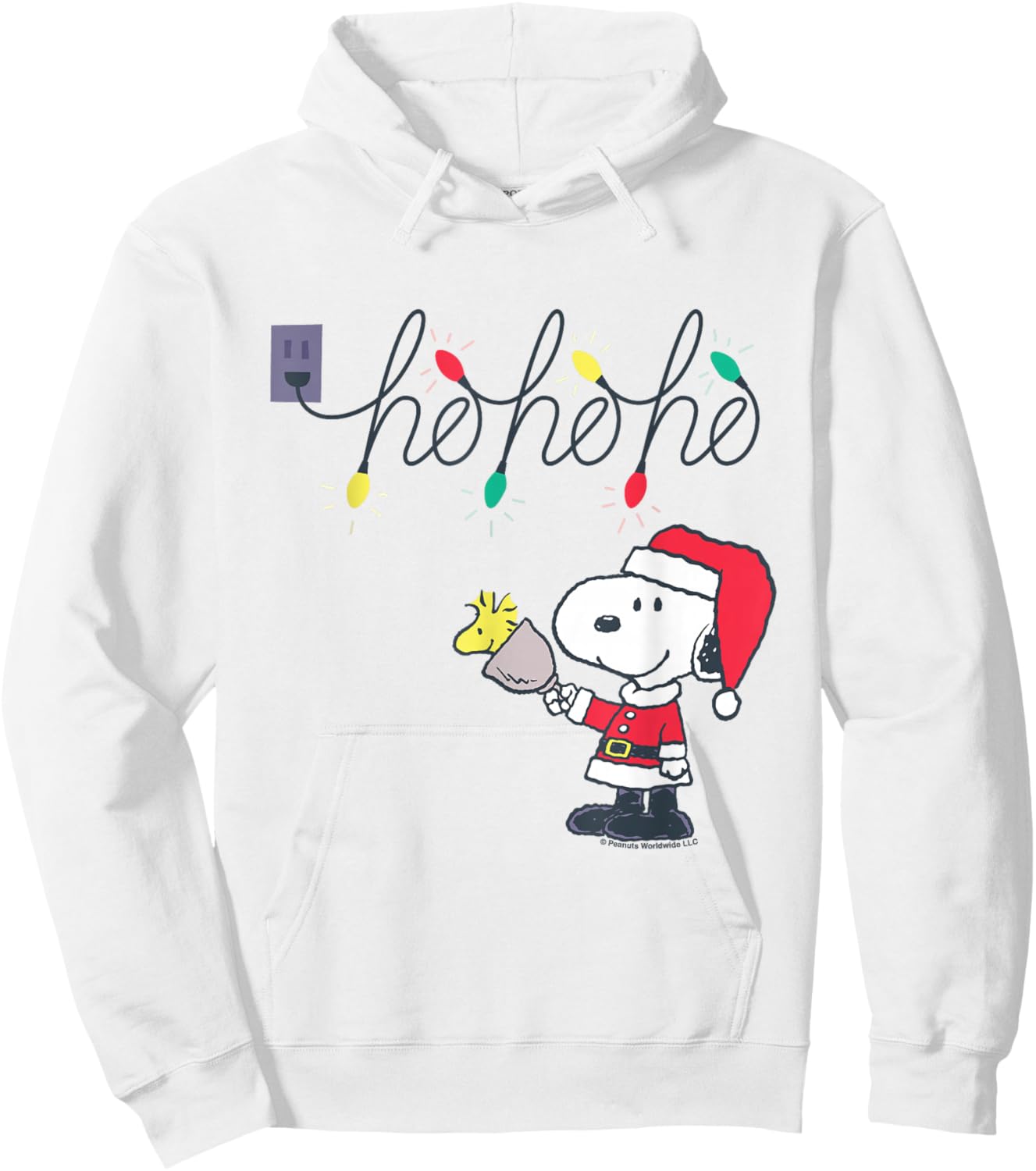 Peanuts Christmas Santa Snoopy Ho Ho Ho Hoodie - Hoodie | White
