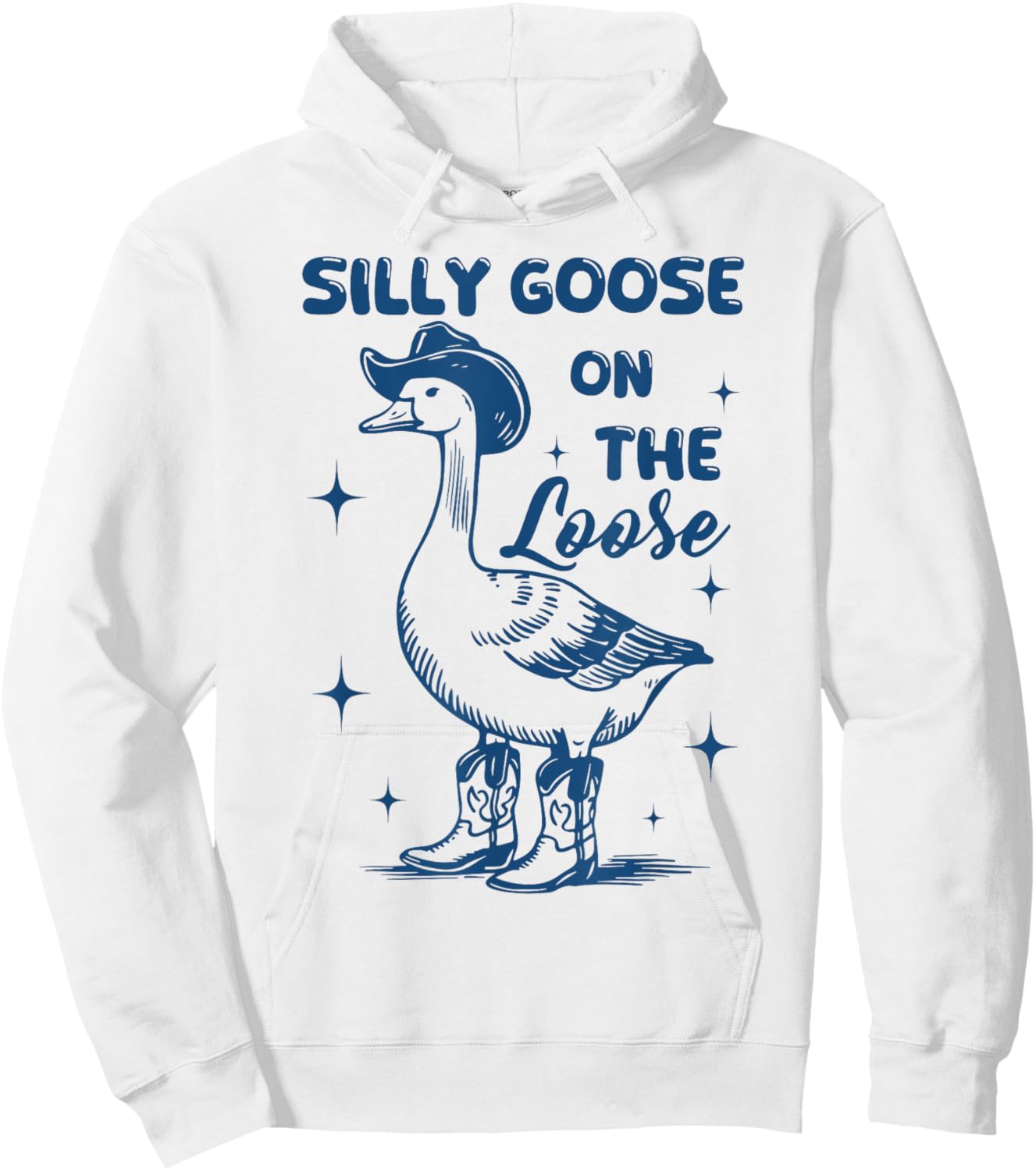 Funny Retro Vintage Meme Silly Goose On The Loose Hoodie - Hoodie | White