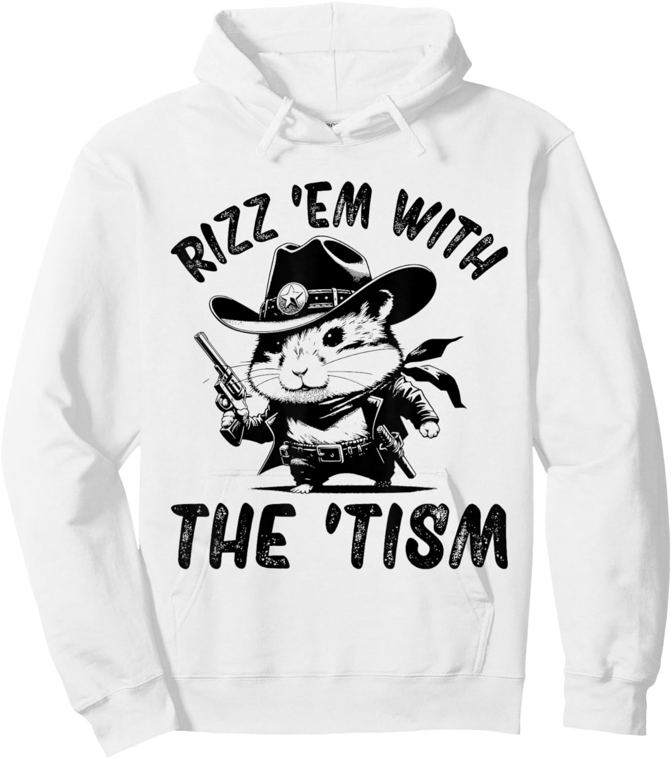 Autism Rizz 'Em With The 'Tism Awareness Autistic Hamster Hoodie - Hoodie | White