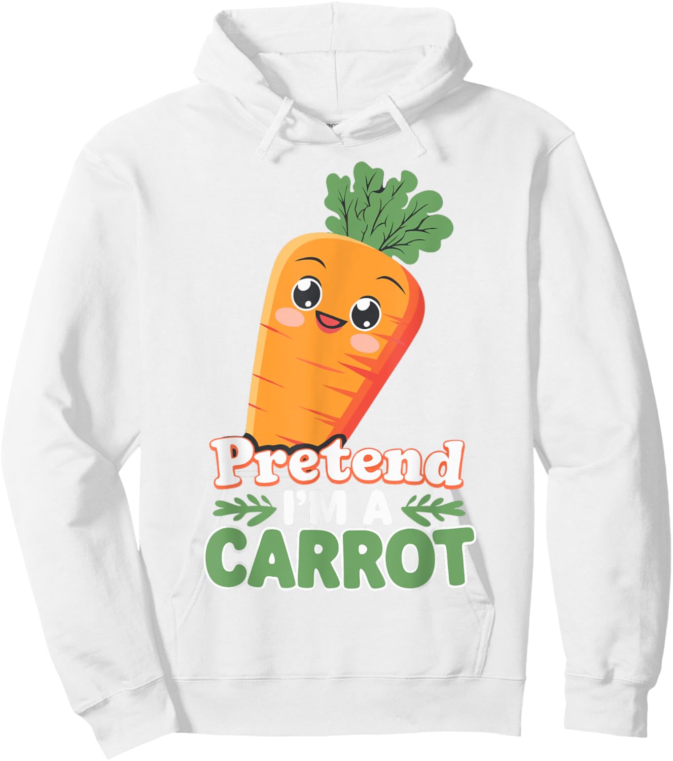 Pretend I'm A Carrot Hoodie - Hoodie | White