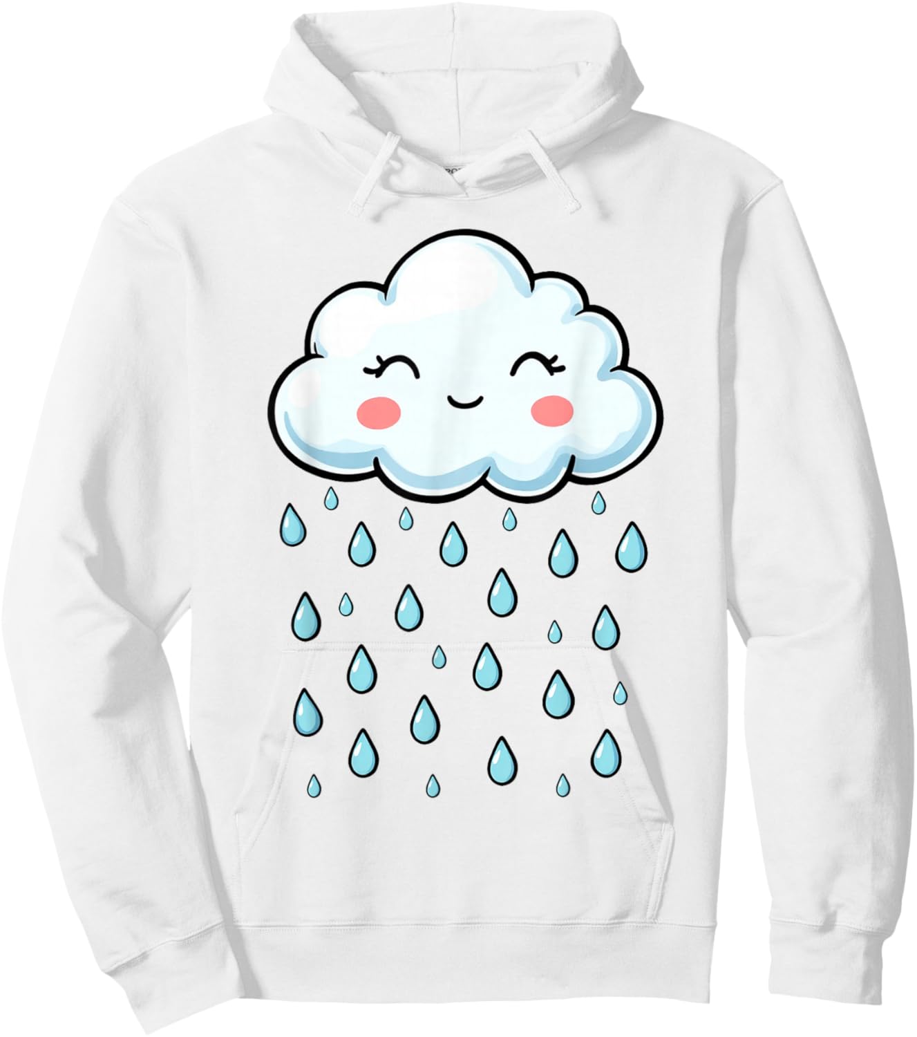 White Cloud Rain Drop Costume Christmas Halloween Hoodie - Hoodie | White